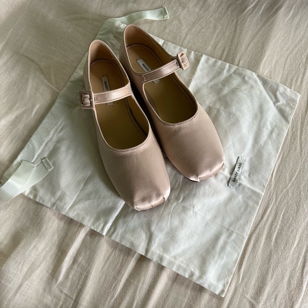 Sandy Liang Mary Jane Pointe in Light Pink